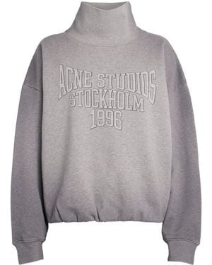 Acne Studios Cotton Logo Sweatshirt - Grey