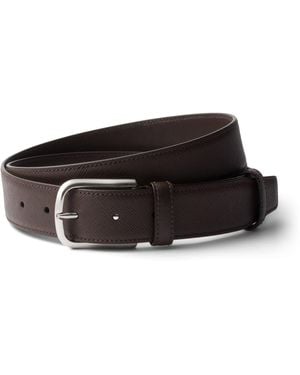 Prada Saffiano Leather Belt - Black