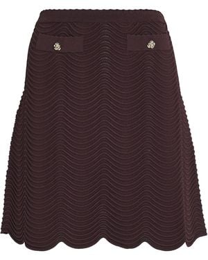 Sandro Knitted Mini Skirt - Purple