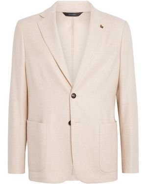 Colombo Cashmere Single-Breasted Blazer - Natural