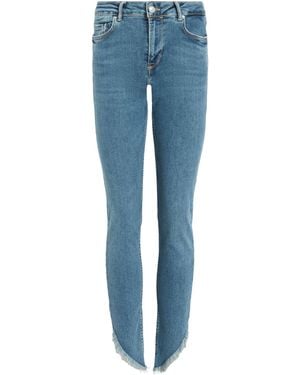 AllSaints Asymmetric-Hem Dax Skinny Jeans - Blue