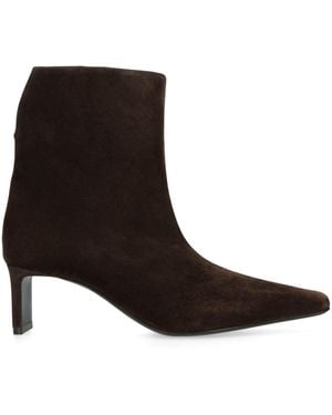 KHAITE Suede Ona Ankle Boots 55 - Brown