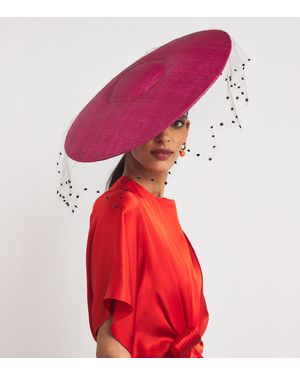 Emily London Veiled Hat Fascinator - Pink