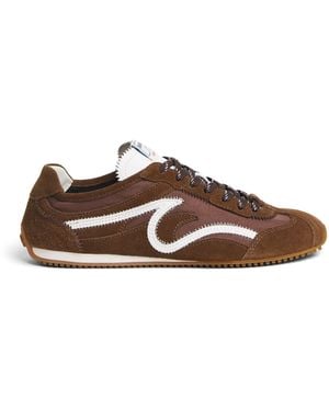 Sandro Suede Light Wave Trainers - Brown