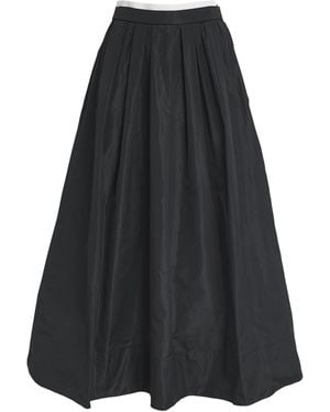Maje Pleated Midi Skirt - Black