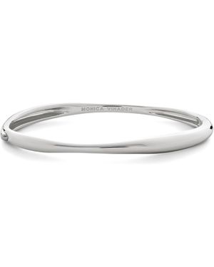 Monica Vinader Sterling Nura Bangle - White