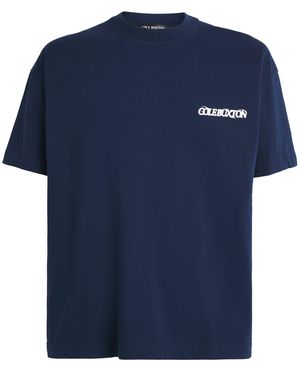 Cole Buxton Cotton Balearic Graphic T-Shirt - Blue