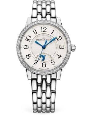 Jaeger-lecoultre Medium Stainless Steel And Diamond Rendez-Vous Night & Day Watch - White
