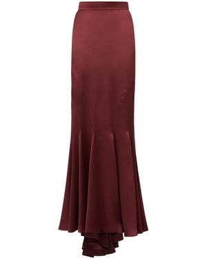 Max Mara Silk Maxi Skirt - Red