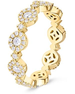 David Morris And Diamond Triolette Oval Ring - Metallic