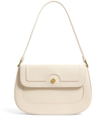 Harrods Leather Shoulder Bag - Natural