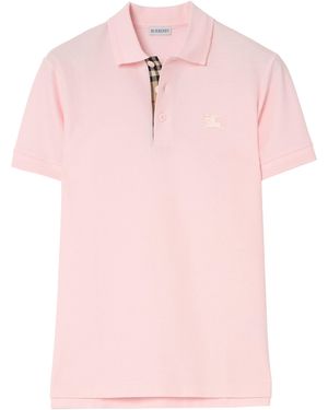 Burberry Cotton Polo Shirt - Pink