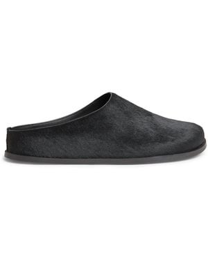 A.Emery Cow Hair Lou Clogs - Black