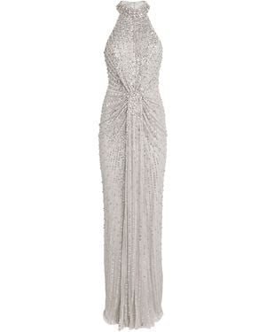 Jenny Packham Sequinned Whisper Gown - White
