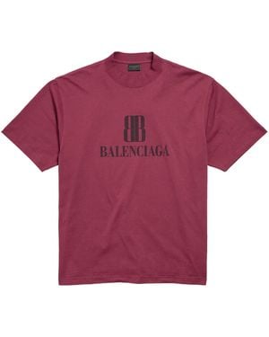 Balenciaga Cotton Nano Bb T-Shirt - Red