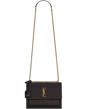 Saint Laurent Small Sunset Shoulder Bag - White