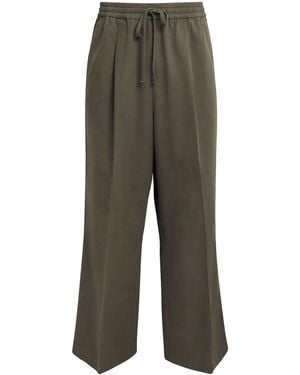 Fear Of God Cotton Pleated Drawstring Trousers - Green
