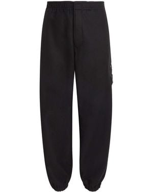 Stone Island Ghost Piece Wool-Blend Cuffed Trousers - Black