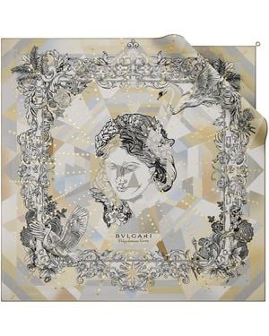 BVLGARI Silk Polychroma Venus Scarf - Metallic