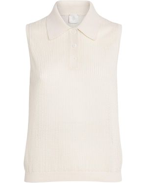 Eleventy Cotton Knitted Polo Shirt - White