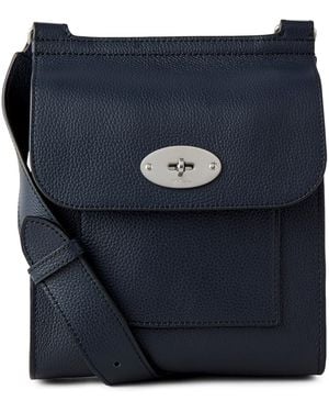 Mulberry Small Leather Antony Messenger Bag - Blue