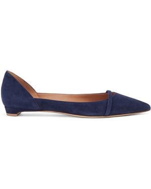Malone Souliers Suede Crawford Ballet Flats - Blue