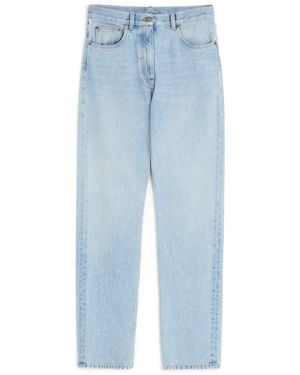 Valentino Mid-Rise Straight Jeans - Blue
