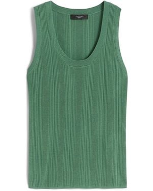 Weekend by Maxmara Rib-Knit Tank Top - Green
