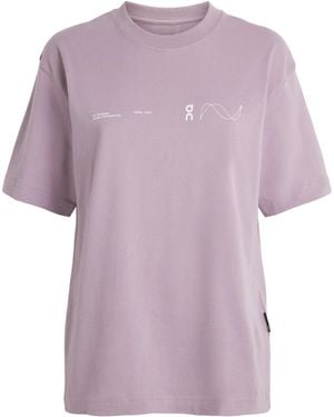 On Shoes Organic Cott Club-T T-Shirt - Purple