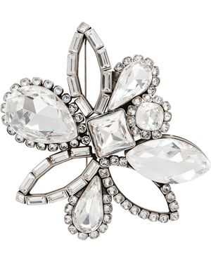 McQueen Embellished Chandelier Brooch - White