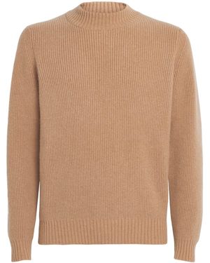 FIORONI CASHMERE Cashmere Ribbed Sweater - Brown