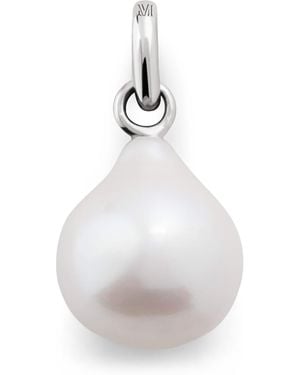 Monica Vinader Small Sterling And Pearl Pendant - White