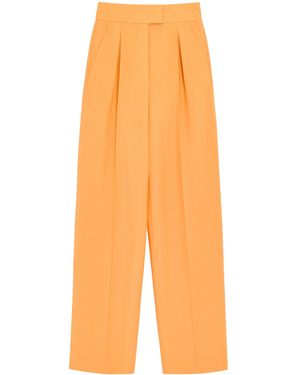 Valentino Mohair-Wool Trousers - Orange