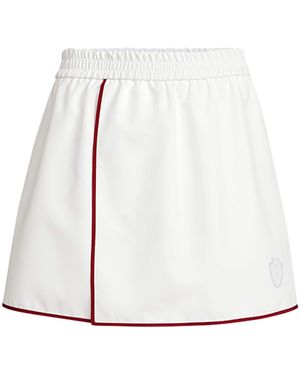 Brunello Cucinelli Technical Logo Mini Skirt - White
