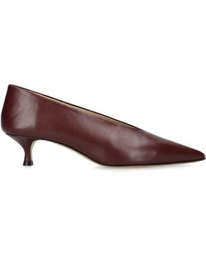 Le Monde Beryl Patent Leather Babouche Court Shoes 35 - Brown