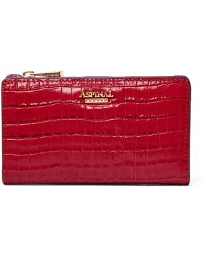 Aspinal of London Small Leather Mayfair Purse - Red