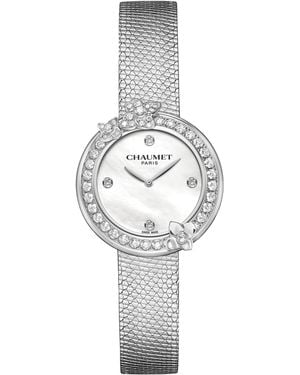 Chaumet Stainless Steel And Diamond Hortensia Watch - White