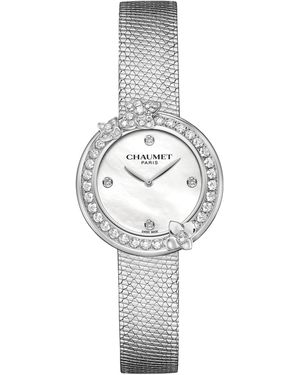 Chaumet Stainless Steel And Diamond Hortensia Watch - White