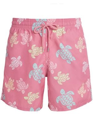 Vilebrequin Turtle Print Moorea Swim Shorts - Pink