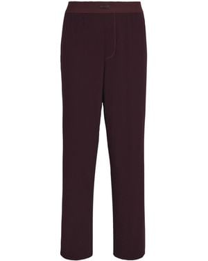 Skims Stretch-Cotton Ribbed Pants - Purple