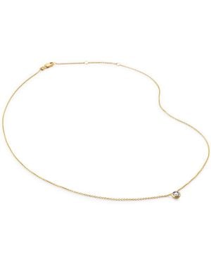 Monica Vinader Small Vermeil And Diamond Necklace - Natural