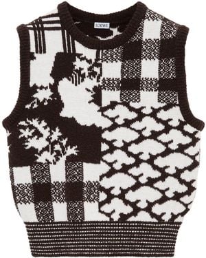 Loewe X Cosima Von Bonin Wool-Blend Jacquard Sweater Vest - Black
