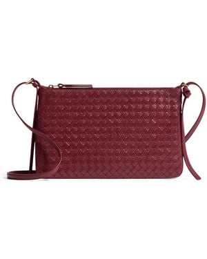 Bottega Veneta Leather Gemellini Pouch - Purple