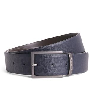 Paul & Shark Leather Reversible Belt - Blue