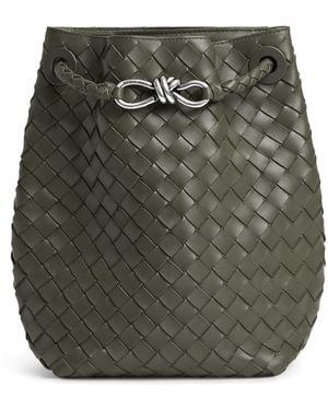 Bottega Veneta Small Leather Andiamo Bucket Bag - Green