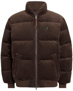 Polo Ralph Lauren Cotton Corduroy Puffer Jacket - Brown