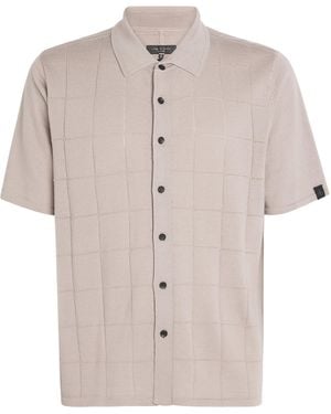 Rag & Bone Wool-Blend Knitted Short-Sleeve Shirt - Brown