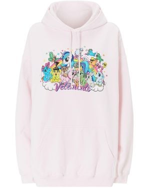 Vetements Cotton Unicorn Hoodie - Pink