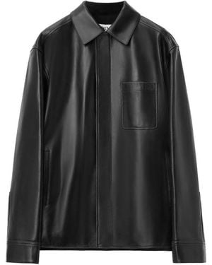 Loewe Leather Shirt Jacket - Black