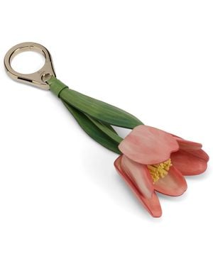 Christian Louboutin Tulip Flower Leather Bag Charm - Green